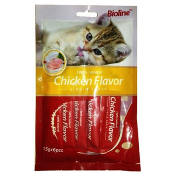 Bioline Cat Treats Chicken 15g x 6