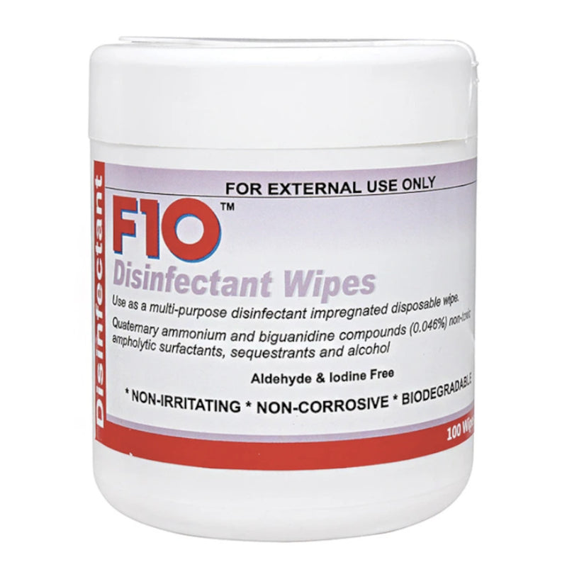 F10 Disinfectant Wipes 100 Wipes