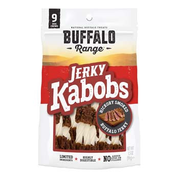كباب مملح طبيعي خالٍ من الحبوب من مجموعة بوفالو للكلاب