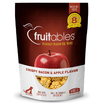 حلوى الكلاب من Fruitables بنكهة لحم الخنزير المقدد والتفاح المقرمشة، 7 أونصة