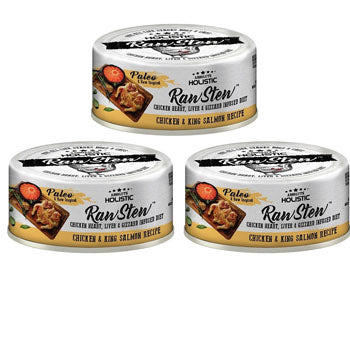 حساء خام كامل تمامًا - وصفة الدجاج والسلمون الملكي 80 جرام