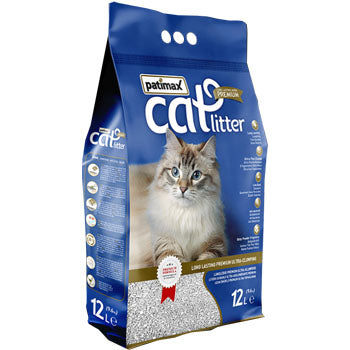 Patimax Premium Ultra Clumping Cat Litter Baby Powder 12L