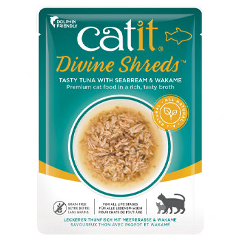 Catit Divine Shreds, Tuna with Seabream & Wakame 75g